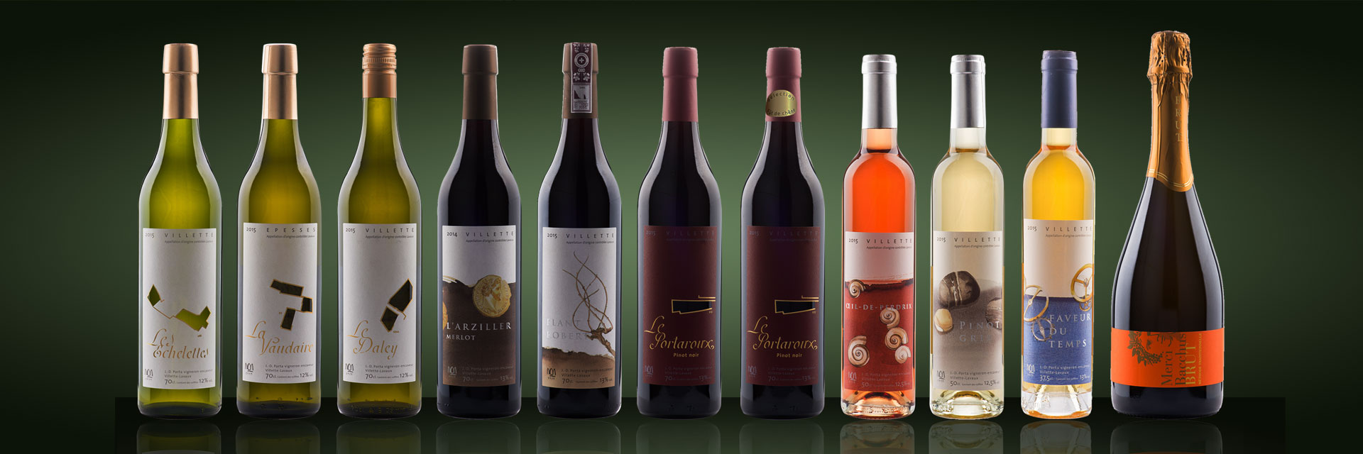 La gamme complète des vins du Domaine Porta — Villette, Lavaux