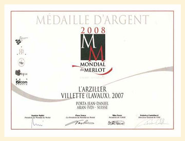 Médaille d'Argent — L'Arzilier 2007, Domaine Porta
