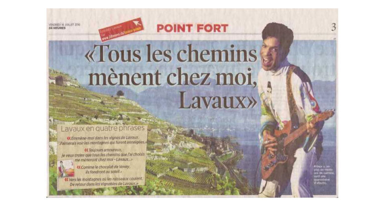 «Tous les chemins mènent chez moi, Lavaux» — 24Heures — 16 juillet 2010